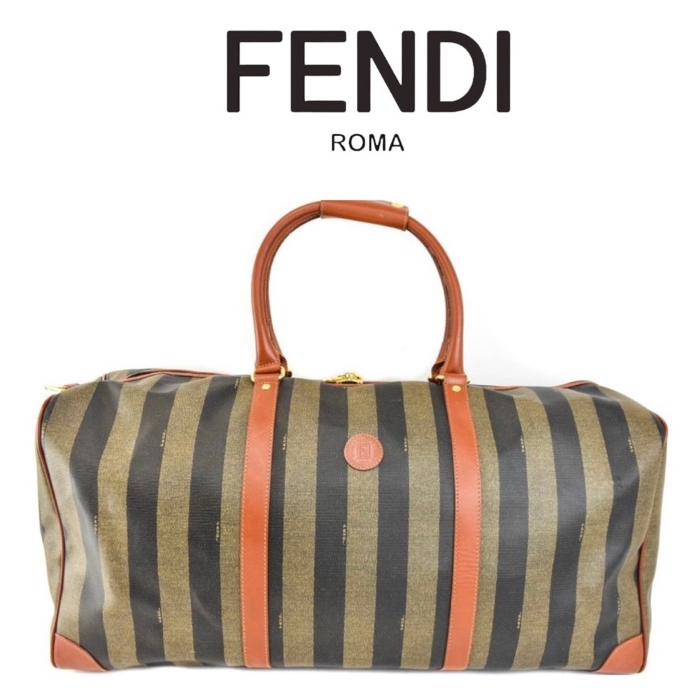 💯 FENDI | Large Stripe Pequin Bag